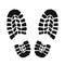 Footprint human silhouette - vector