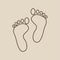 Footprint icon. Feet icon. Feet design.