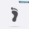 Footprint icon vector. Flat footstep symbol isolated on white background. Trendy internet concept. M