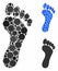 Footprint Mosaic Icon of Circle Dots