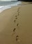 Footprints on Desaru beach
