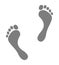 Footprints gray graphic icon