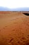The footprints left behind after dromedary passage on the desert dunes of Morocco`s ERG