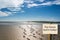 Footprints in the mudflats north sea