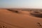 Footprints on sand dune in Rub \'al Khali, United Arab Emirates