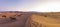 Footprints in sand dunes in Death Valley National Park