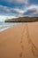Footprints in the sand, Strathy Bay