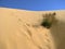 Footprints on sand in Vietnam dune