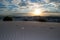 Footprints in the White Sands Dunes National Park New Mexico