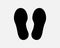 Footstep Foot Step Footprints Foot Prints Shoes Sole Steps Black White Silhouette Symbol Sign Vector