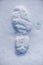 Footstep in the snow