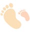 Footsteps, Family footprint That can be easily edited in any size or modified.