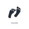 Footsteps icon. simple element illustration. isolated trendy filled footsteps icon on white background. can be used for web,