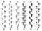 Footsteps track routes. Footprint trail, footstep imprint way route and walking foot steps map pins isolated vector