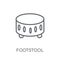 footstool linear icon. Modern outline footstool logo concept on