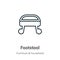 Footstool outline vector icon. Thin line black footstool icon, flat vector simple element illustration from editable furniture and