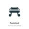 Footstool vector icon on white background. Flat vector footstool icon symbol sign from modern furniture and household collection