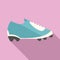 Footwear boot icon flat vector. Soccer shoe