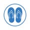 Footwear icon, fashion, slipper sandal icon