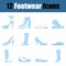 Footwear Icon Set