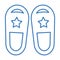 Footwear, slippers line icon. Editable outline vector isolated on a white background