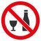 Forbid Alcohol Flat Icon Raster