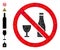 Forbid Alcohol Polygonal Icon and Other Icons