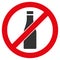 Forbid Beer Bottle Flat Icon Raster