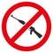 Forbid Kalashnikov Weapon Flat Icon Illustration