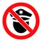 Forbid Police Cop - Raster Icon Illustration