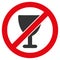 Forbid Wine Glass Flat Icon Image