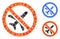 Forbidden airplane Mosaic Icon of Spheric Items