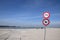 Forbidden For Bicycles And Dogs At The IJburg Beach At Amsterdam The Netherlands 8-5-2020