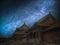 Forbidden City. Astrophotography, night starry sky