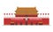 Forbidden City, Beijing, China. Vector illustration.