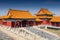 The Forbidden City, a palace complex in central Beijing, China. The former Chinese imperial palace from the Ming dynasty to the