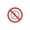Forbidden clock, late icon on white background can be used for web, logo, mobile app, UI UX
