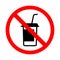 Forbidden drink icon. Vector illustration of a collection signs