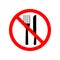 forbidden eat icon. Element of ptohibited sign for mobile concept and web apps. Sign of forbidden eat icon can be used for web and