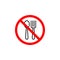 Forbidden eating, forkspoon icon can be used for web, logo, mobile app, UI UX
