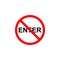 Forbidden enter icon can be used for web, logo, mobile app, UI UX