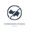 Forbidden Foods icon. Trendy flat vector Forbidden Foods icon on