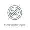 Forbidden Foods linear icon. Modern outline Forbidden Foods logo