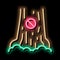 forbidden logging tree neon glow icon illustration