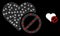 Forbidden Love Icon - Triangulated Mesh with Glare Spots