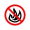 forbidden make fire icon. Element of ptohibited sign for mobile concept and web apps. Sign of forbidden make fire icon can be used