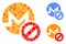 Forbidden Monero Mosaic Icon of Round Dots