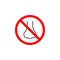 Forbidden nose, smell icon on white background can be used for web, logo, mobile app, UI UX