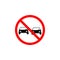 Forbidden pass car icon on white background can be used for web, logo, mobile app, UI UX