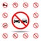Forbidden pass car icon on white background. set can be used for web, logo, mobile app, UI, UX